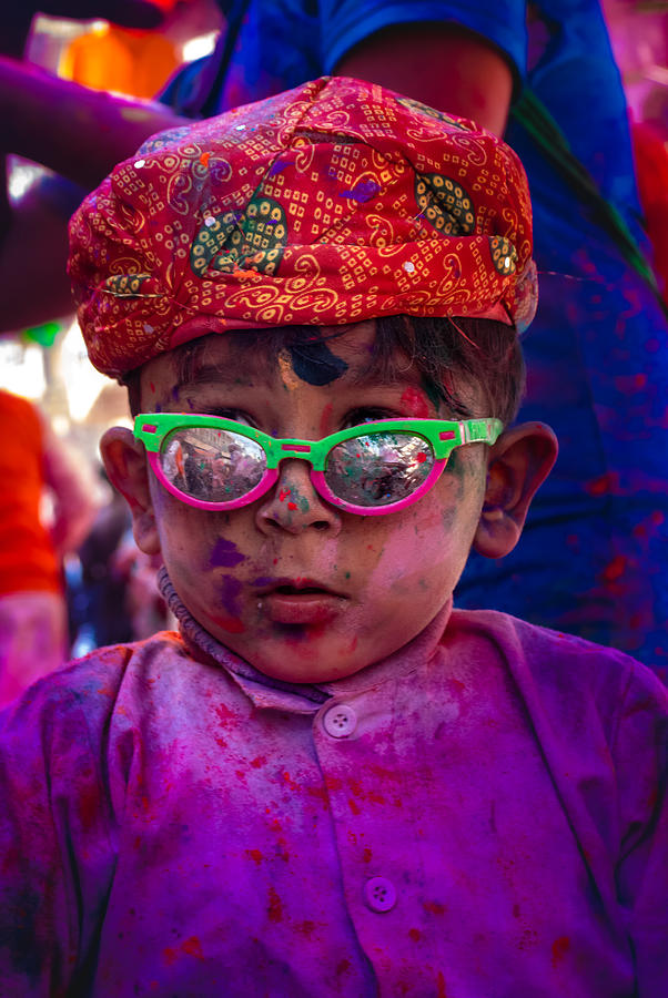 Children Playing With Colour During Holi Festival Photograph by Md Sabbir