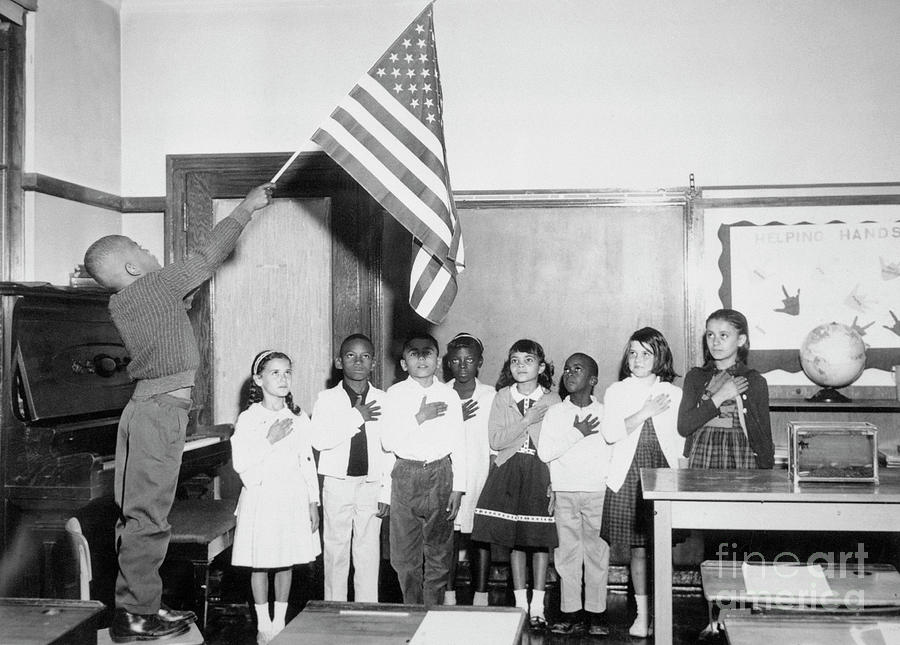 Children Reciting Pledge Of Allegiance Photograph by Bettmann