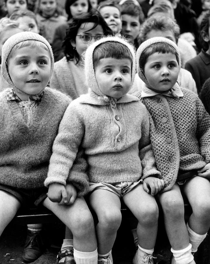 Children Sitting Photograph by Alfred Eisenstaedt