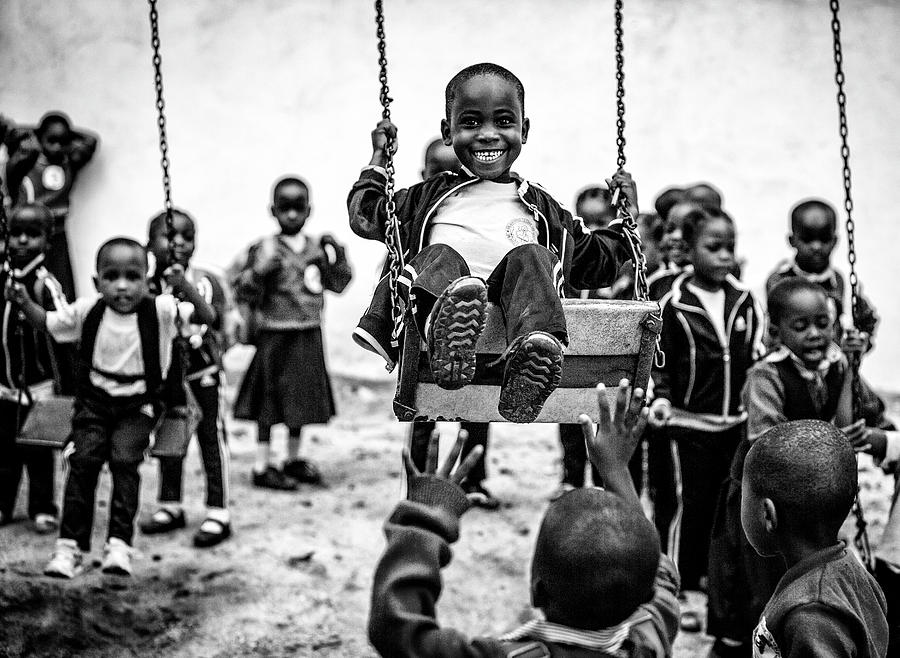 Black And White Photograph - Childrens Playground by Vedran Vidak