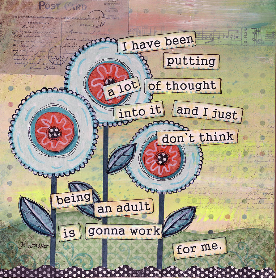 Typography Mixed Media - Childs Play by Let Your Art Soar