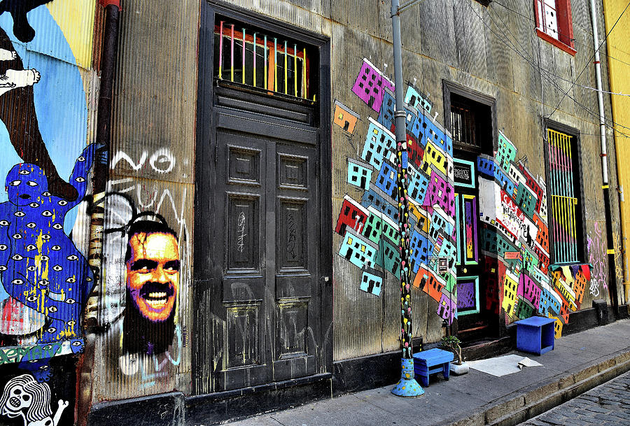 Chile - Jack Nicholson Graffiti Photograph by Jeremy Hall