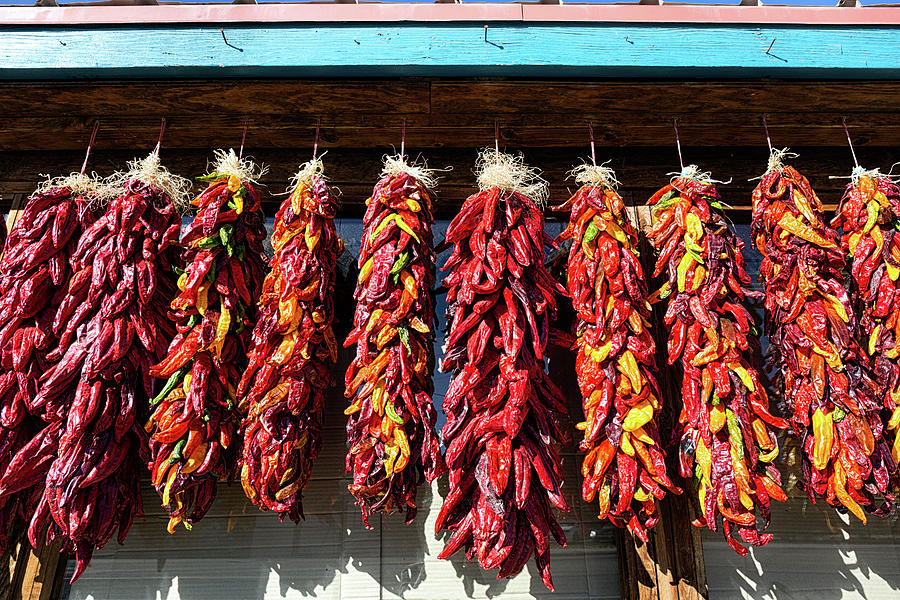 Chili Ristras At The Market Photograph