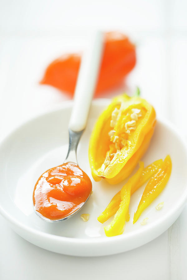 Chili Ketchup And Golden Habanero Photograph by Sabine Lscher