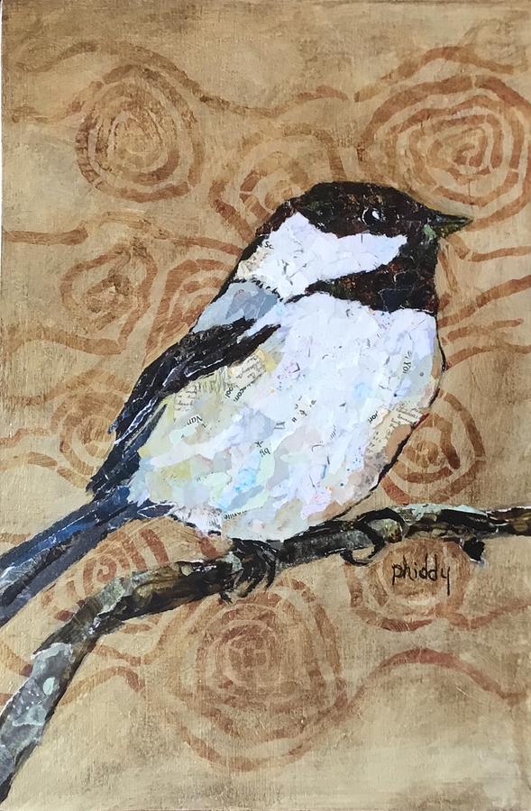 Chill n Chickadee Painting by Phiddy Webb