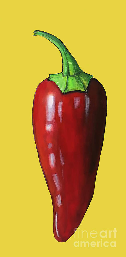 Chilli Painting by Sarah Thompson-engels