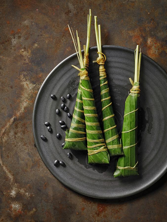Chimaki sticky Rice In A Bamboo Leaf, Japan Photograph by Kai Stiepel