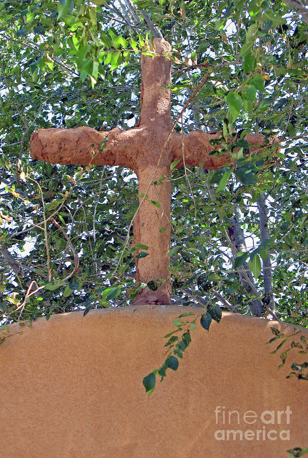 Chimayo - Adobe Cross Photograph by Nieves Nitta