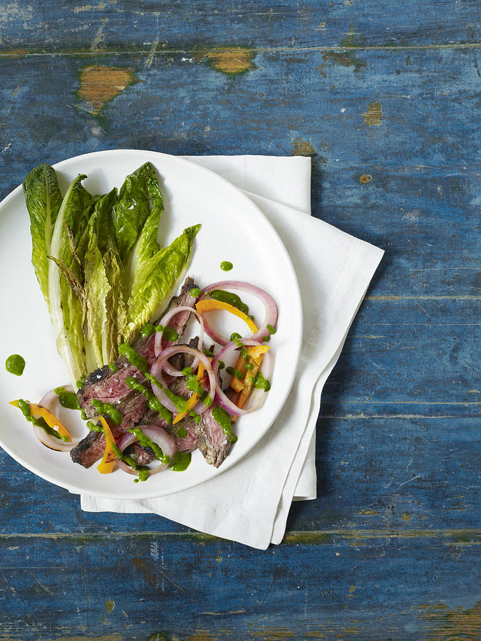 Chimichurri Grilled Steak Salad Photograph by Carin Krasner