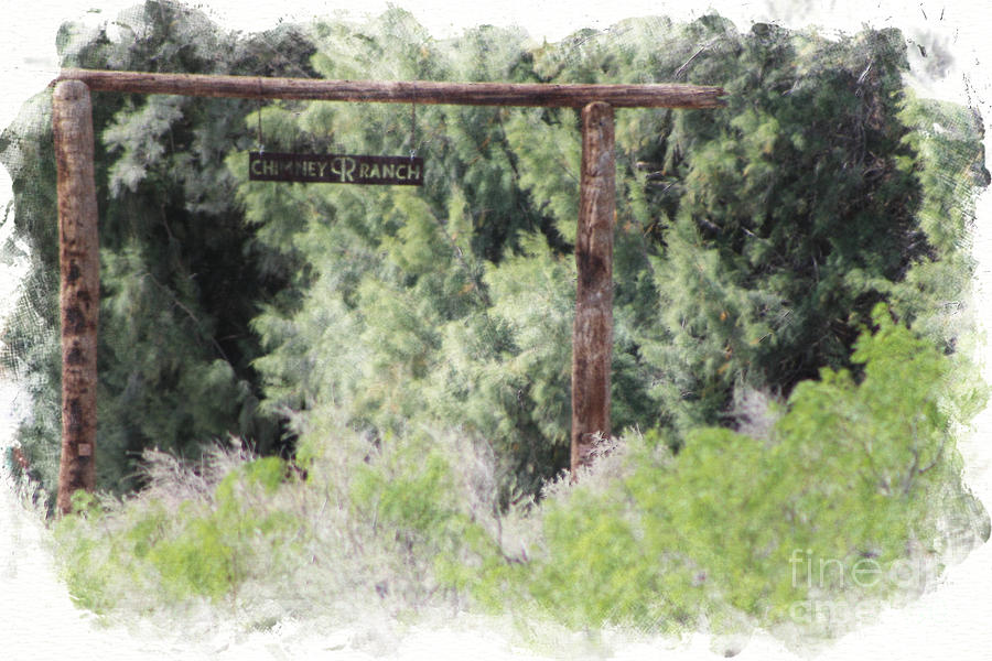 Chimney Ranch Coachella Preserve In Digital Watercolor Photograph