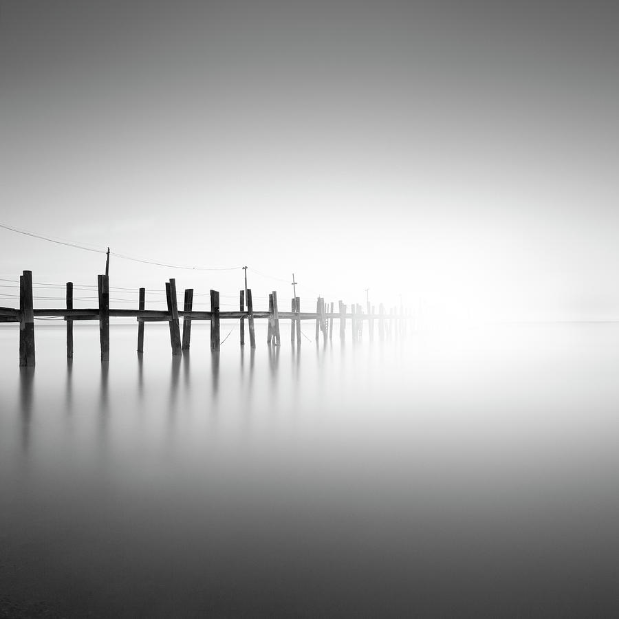 Black And White Photograph - China Camp Square by Moises Levy