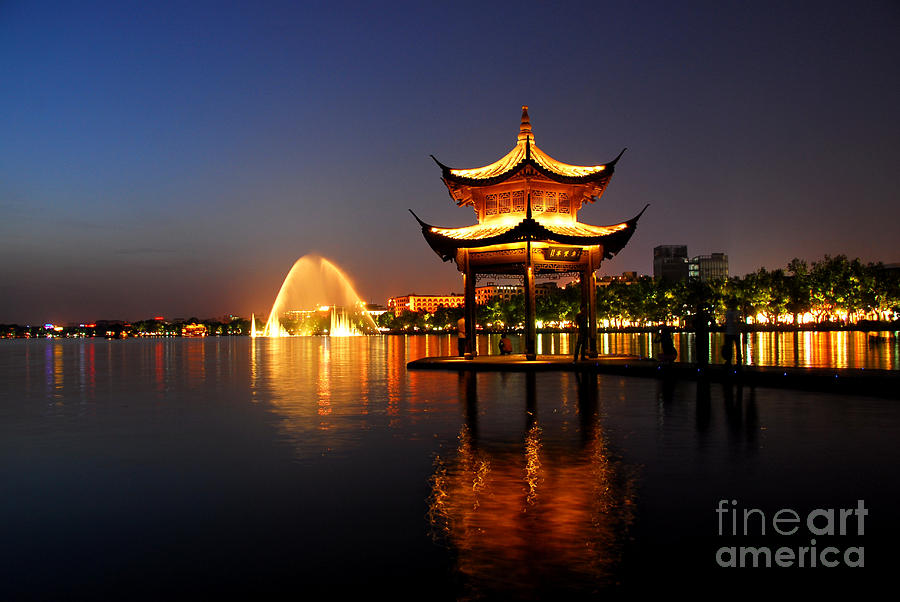 Pond Photograph - China Garden by Jinxi Pond Photograph - China Garden by Jinxi