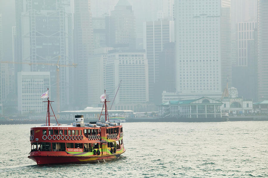 China, Hong Kong, Kowloon, Star Ferry Photograph by Walter Bibikow