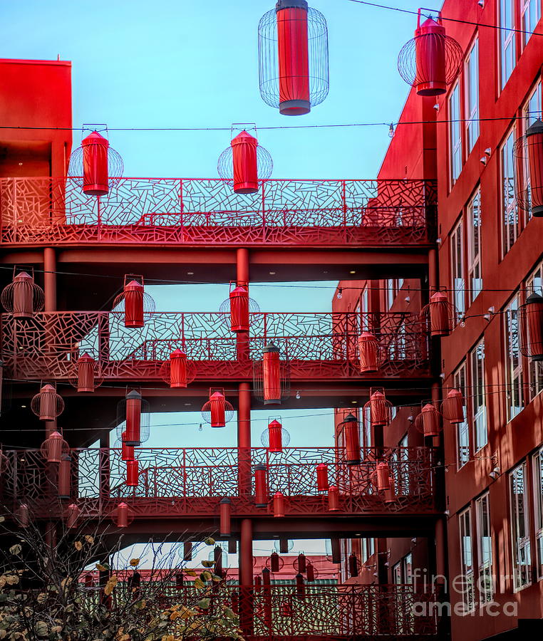 China Lantern Light Apartments Chinatown Los Angeles  Photograph by Chuck Kuhn