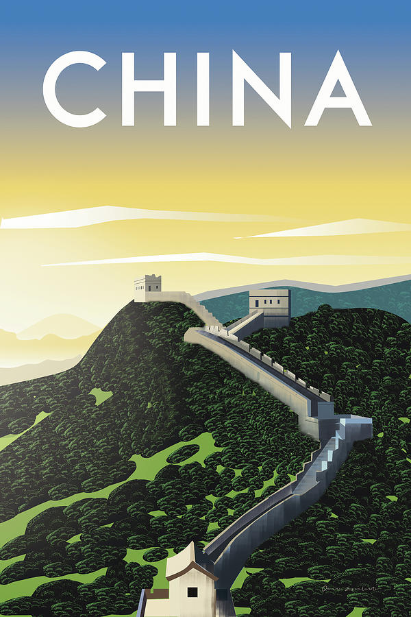 Adventure Drawing - China by Omar Escalante