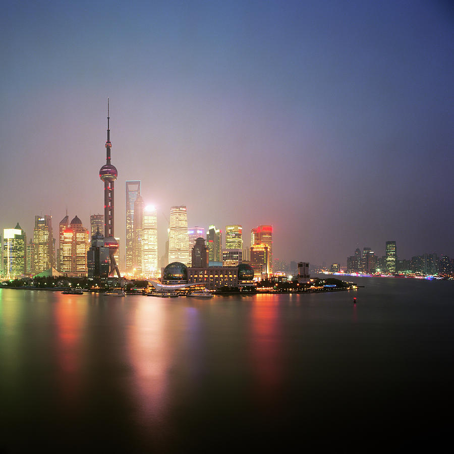 China, Shanghai Skyline And Financial Photograph by Martin Puddy