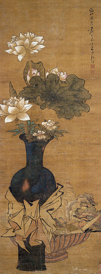 Vase Of Flowers Painting by Chen Hongshou