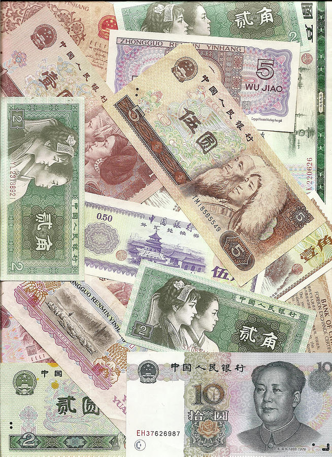 China yuan and renmin bills Photograph by Steve Estvanik