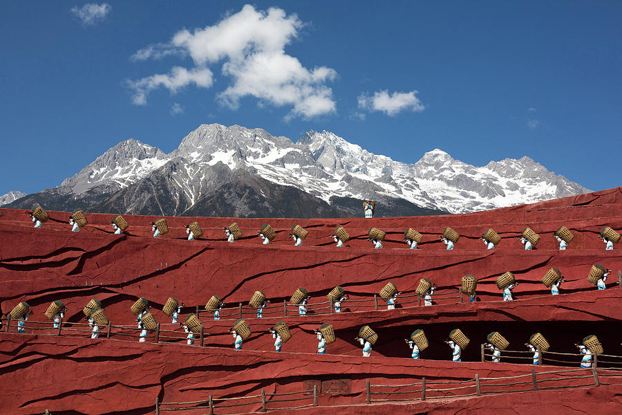China, Yunnan, Lijiang, Outdoor Show Digital Art by Tim Mannakee
