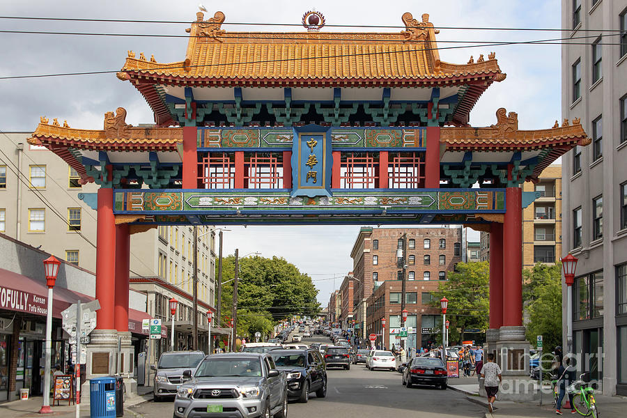 Chinatown Gate in Seattle Washington International District R1484a Photograph by Wingsdomain Art and Photography