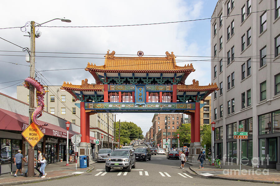 Chinatown Gate in Seattle Washington International District R1483 Photograph by Wingsdomain Art and Photography