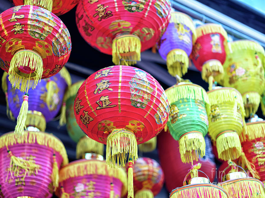Chinatown Lanterns in New York City Photograph by John Rizzuto