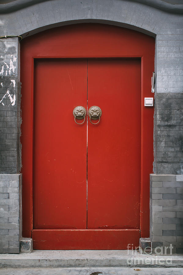 Chinese Antique Door In Beijing Hutong Photograph By Long8614