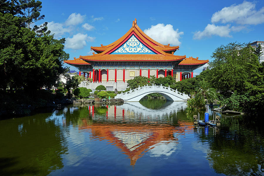 Chinese Bridge At The Memrial Hall Park Photograph by Allan Baxter