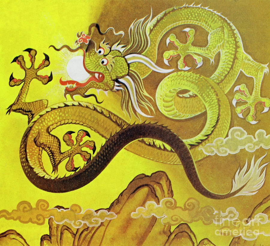 Chinese Dragon Painting by Angus McBride