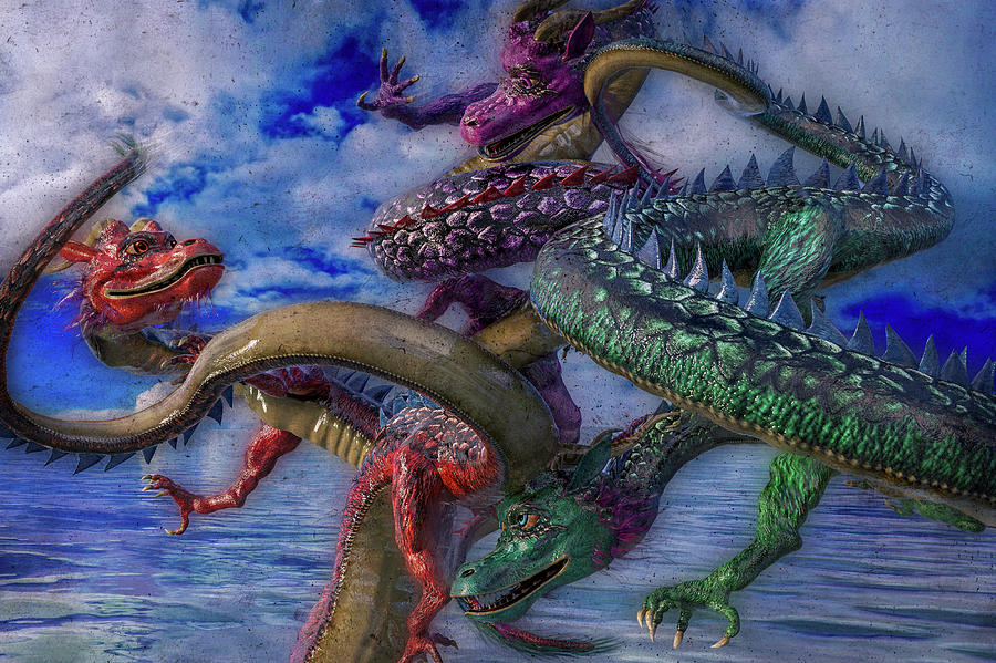 Chinese Dragons Digital Art