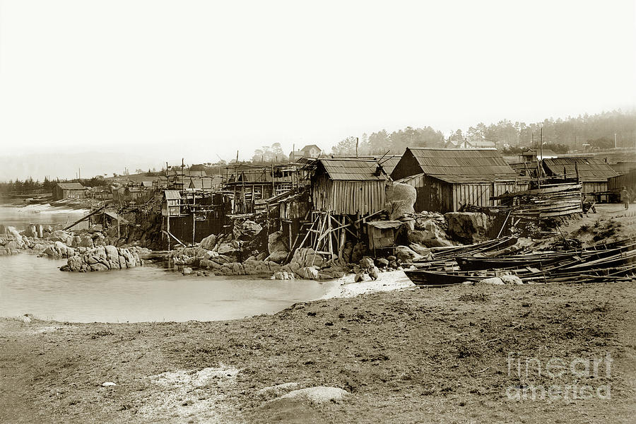Chinese Photograph - Chinese Fishing Village Circa 1895 by Monterey County Historical Society