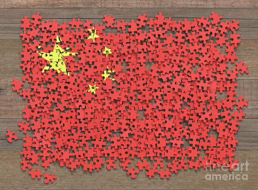 Chinese Flag Jigsaw Puzzle Photograph By Ktsdesignscience Photo Library