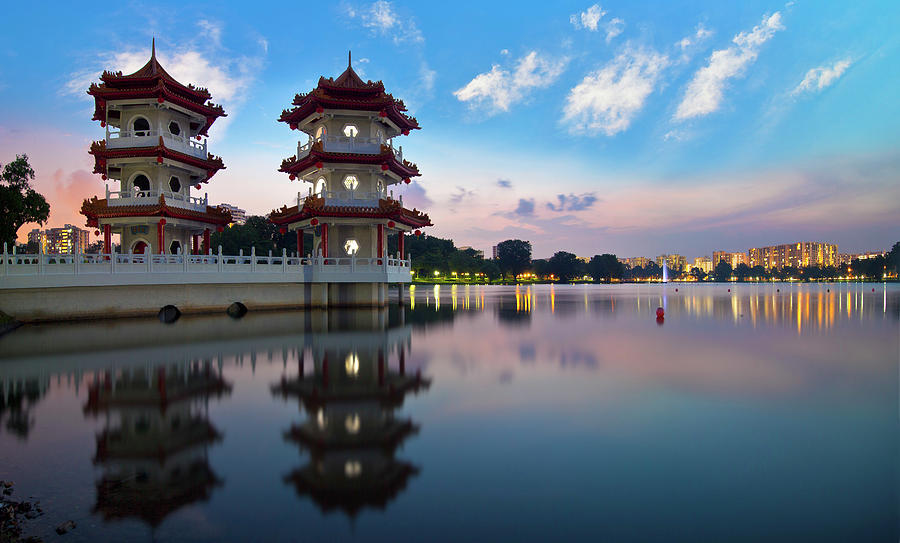 Chinese Gardens Pagoda Photograph by Seng Chye Teo
