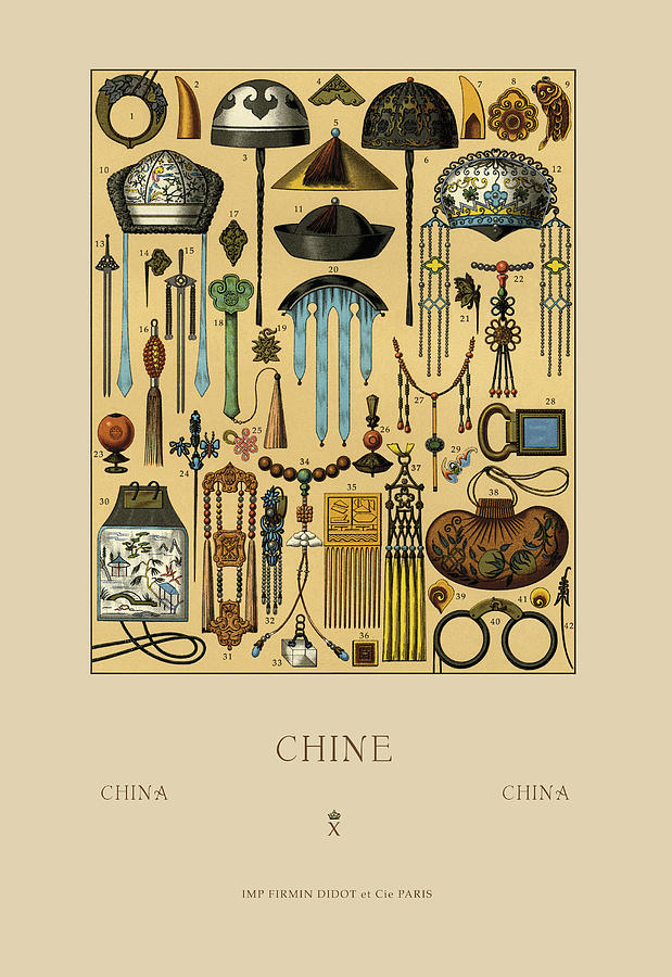 Magic Painting - Chinese Ornaments and Talismans by Auguste Racinet