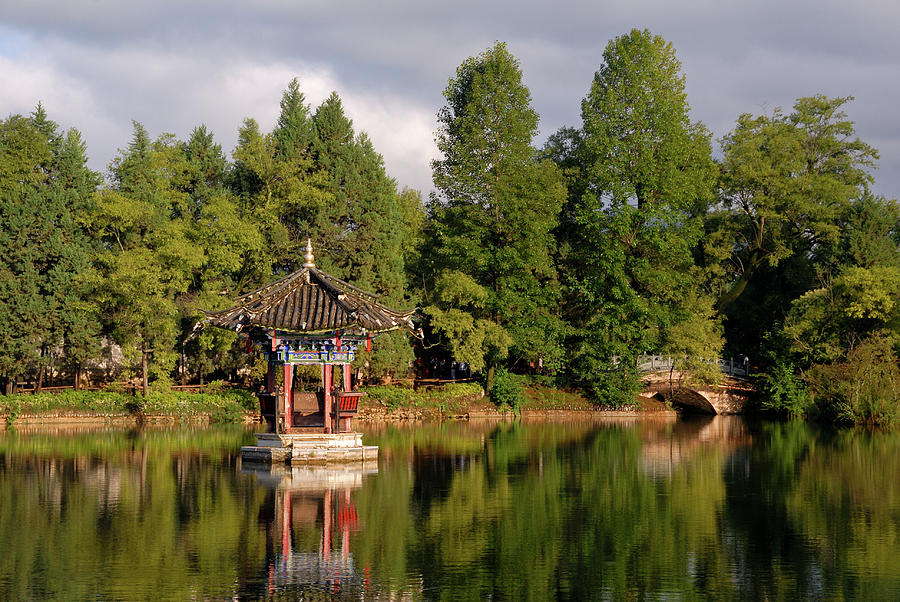 Chinese Pavilion On Water Photograph by Dan Wiklund