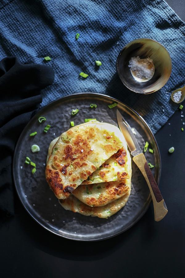 Chinese Spring Onion Pancakes Photograph by Eva Lambooij