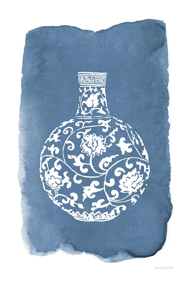 Vase Painting - Chinese Vase I by Mercedes Lopez Charro