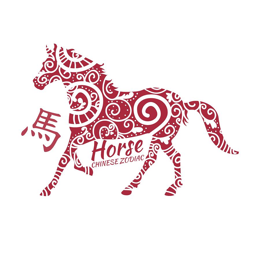 Chinese Zodiac Horse Digital Art by Tom Cage Fine Art America