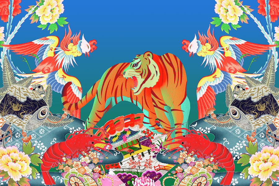 Flowers Still Life Digital Art - Chinese Zodiac Sign Digital Composite by Imagewerks