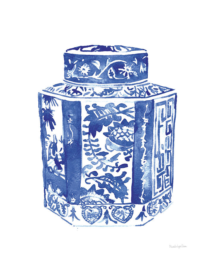 Chinoiserie Vase I Painting by Mercedes Lopez Charro Chinoiserie Vase I Painting by Mercedes Lopez Charro