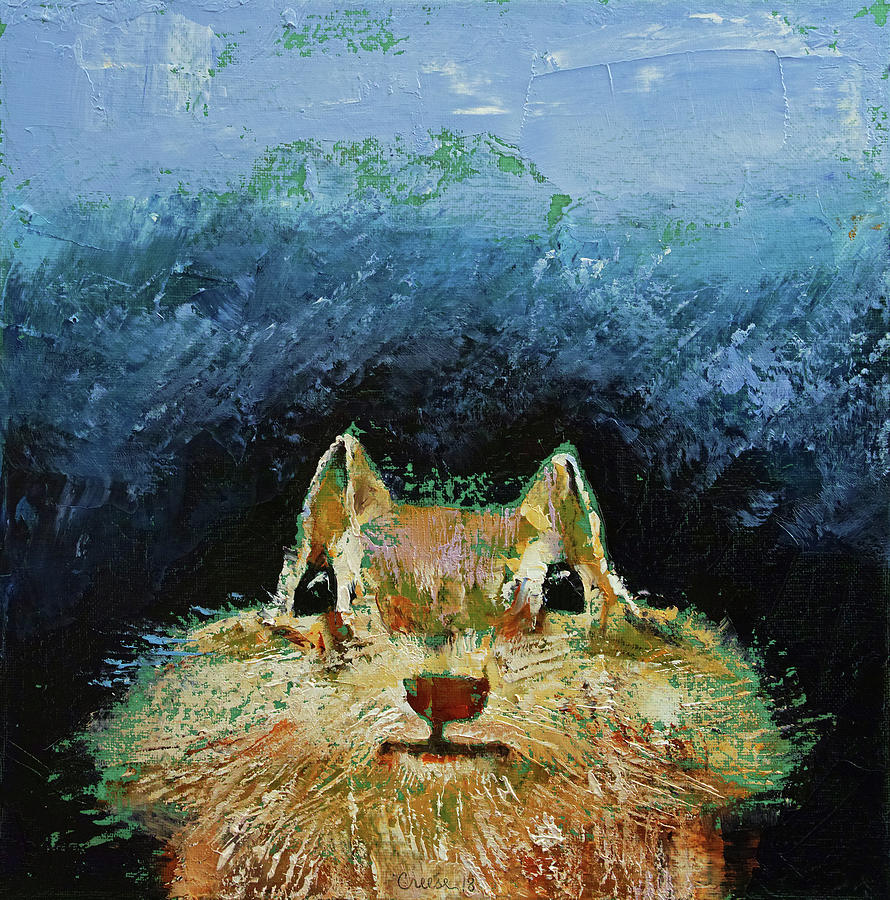 Chipmunk Painting by Michael Creese