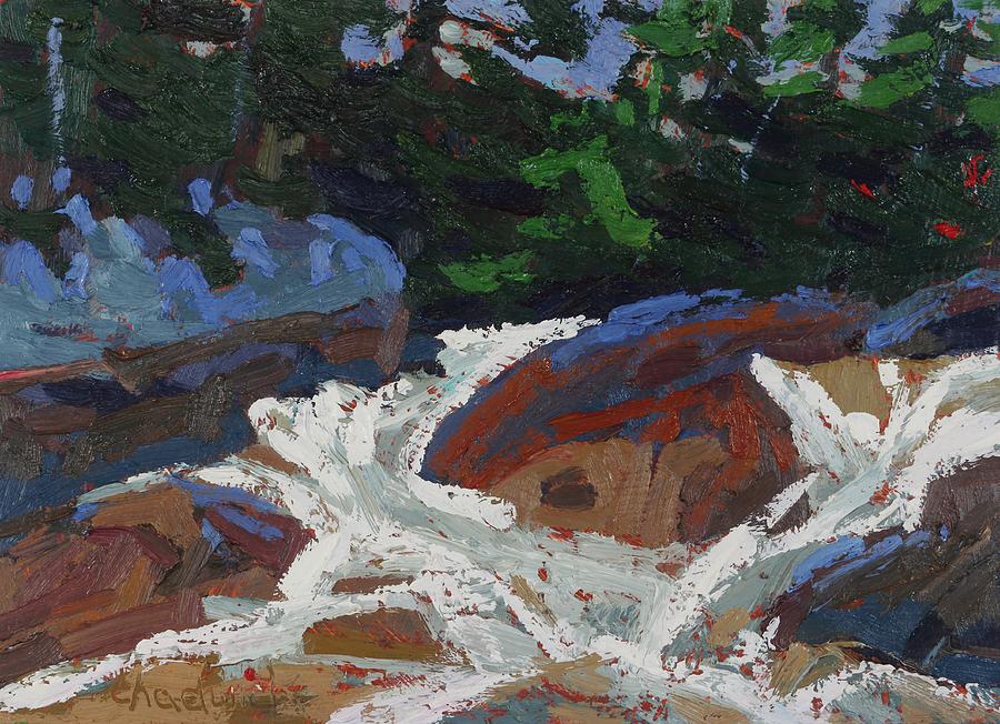Chippewa Falls Cascade Painting by Phil Chadwick