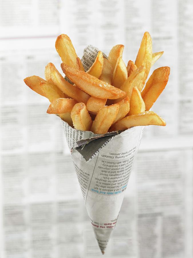Chips In A Newspaper Cone Photograph by Atkinson / Sue Dr.