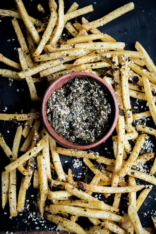 Chips With Algae And Sesame Seeds Photograph by Hein Van Tonder