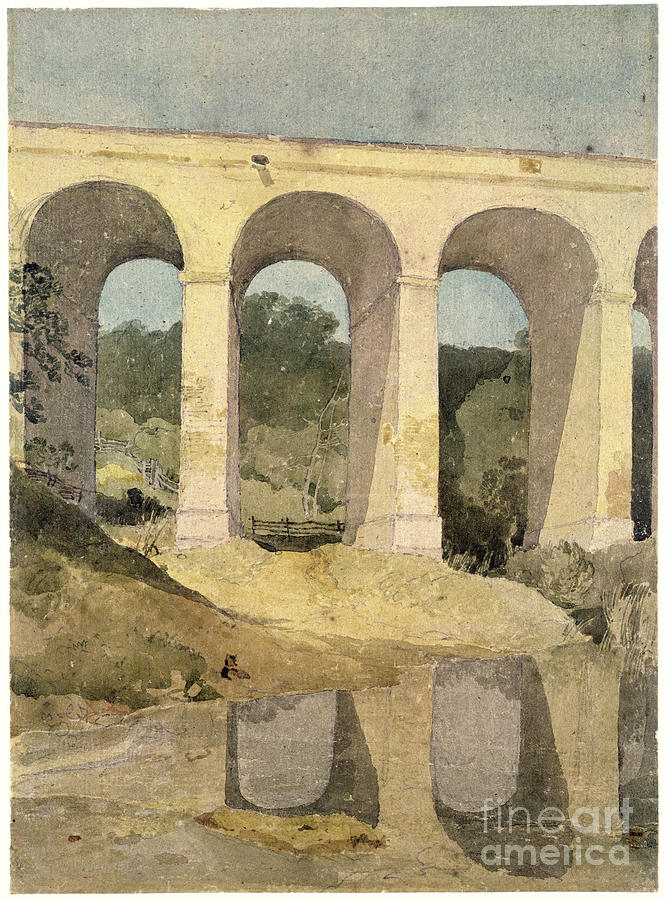 Chirk Aqueduct, 1806-7 by John Sell Cotman Painting by John Sell Cotman