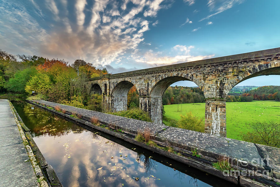 Chirk Aqueduct And Viaduct Photograph by Adrian Evans