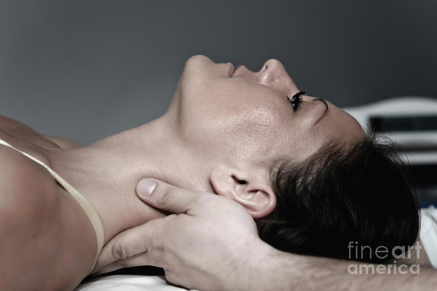 Chiropractic Neck Treatment Photograph by Microgen Images/science Photo Library