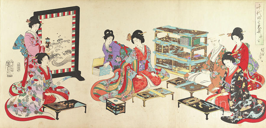 Chiyoda Castle Album Of Women Drawing by Heritage Images