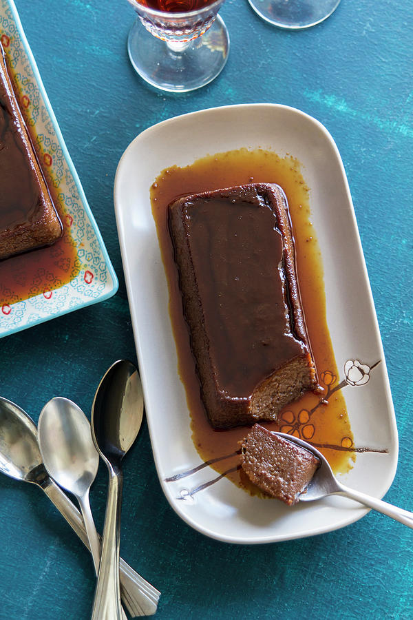 Chocolate And Caramel Flans Photograph by Maru Aveledo | Fine Art America