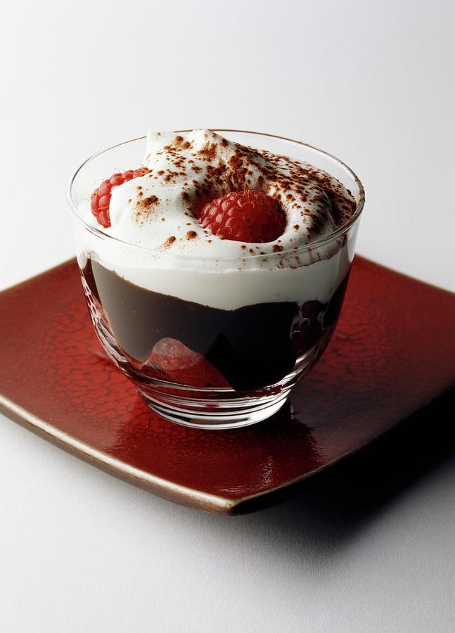 Chocolate And Raspberry Cappuccino Dessert Photograph by Ryman